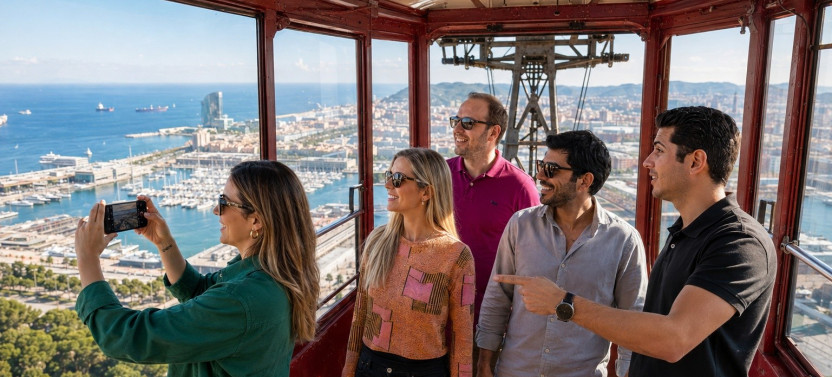 Barcelona: Montjuïc, Cable Car, Harbour Cruise, Old Town & Waterfront Tour