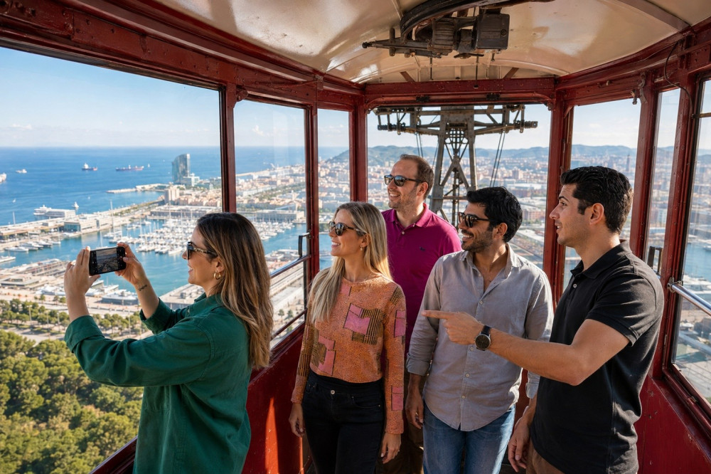Barcelona: Montjuïc, Cable Car, Harbour Cruise, Old Town & Waterfront Tour