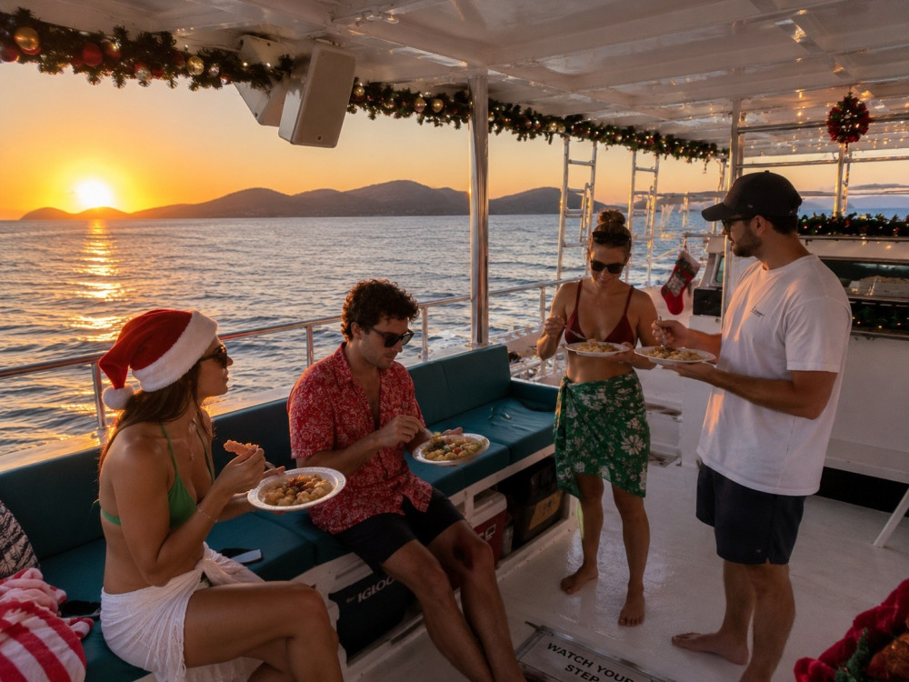 Christmas Sunset and Dinner Cruise from Margaritaville