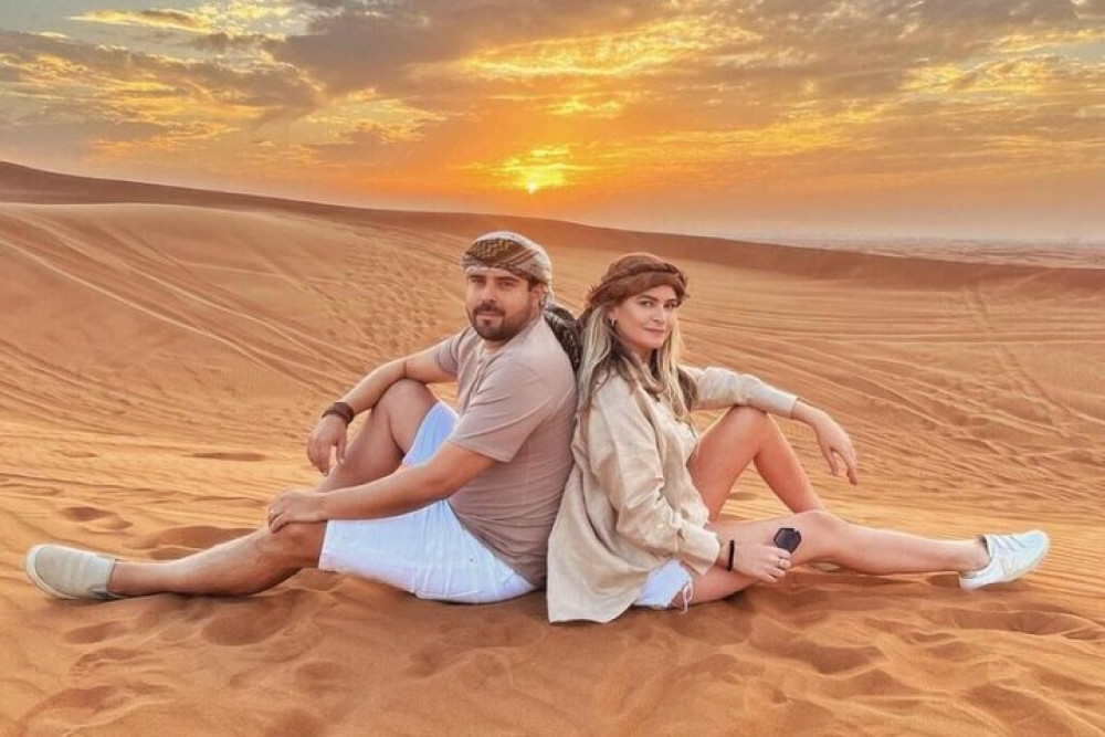 Private Evening Desert Safari Camel Ride, Falcon Photo & BBQ