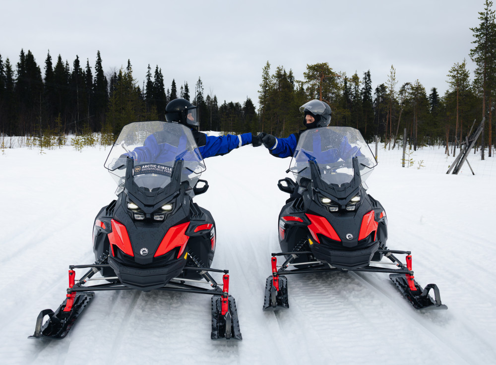 Beginner-Friendly Snowmobile Safari through Arctic Forests in Levi