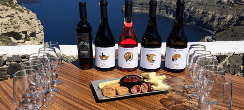 Santorini Private Wine Tour: 3 Wineries, 12 Tastings & Caldera Sunset