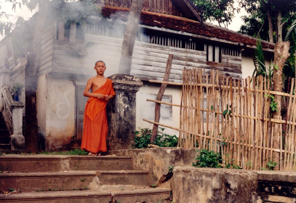 A novice near Luang Prabang.