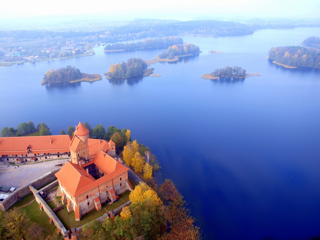 The Castle of Trakai from above.