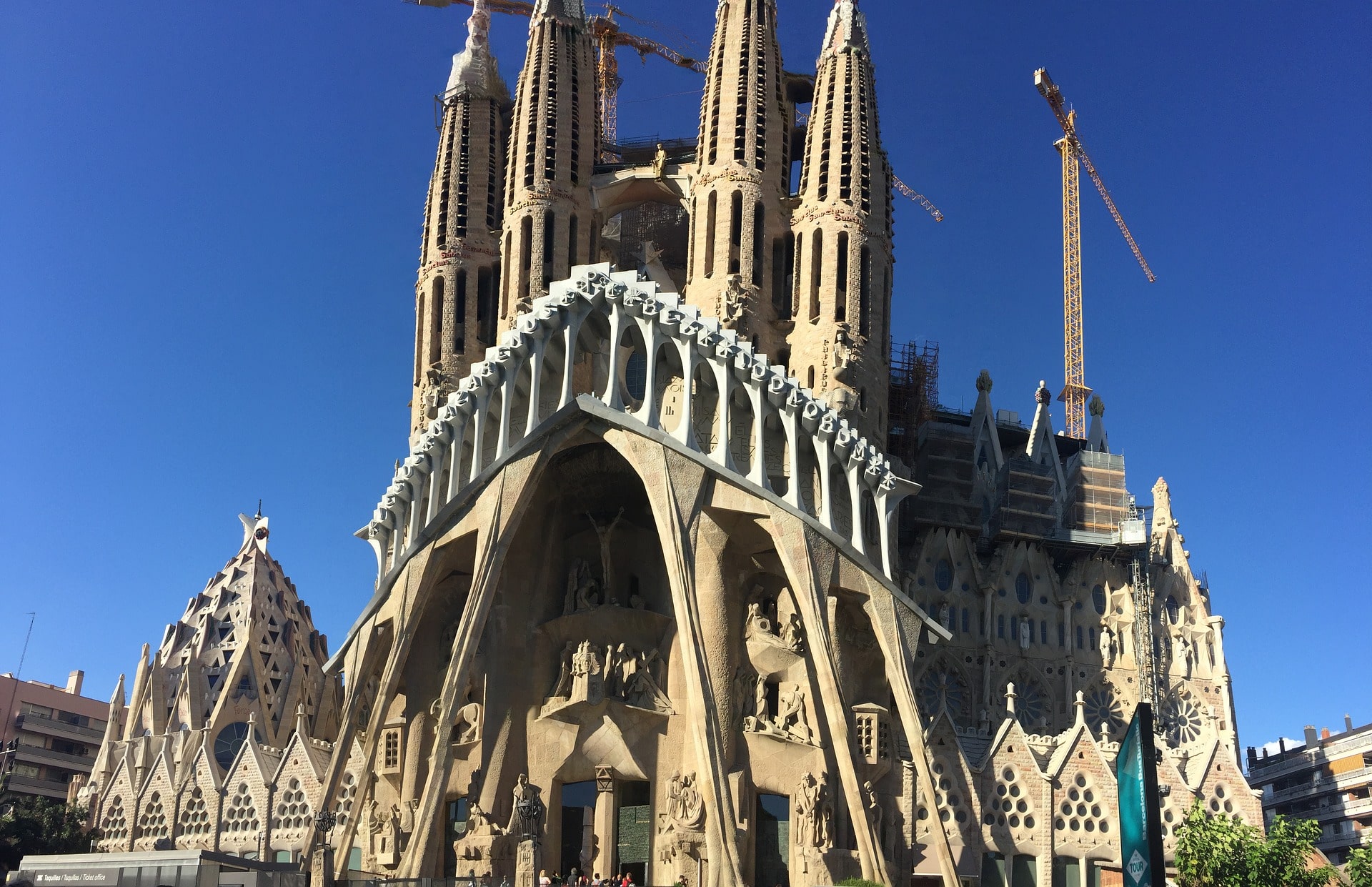 La Sagrada Familia in Barcelona is one of the most impressive places to visit in Spain