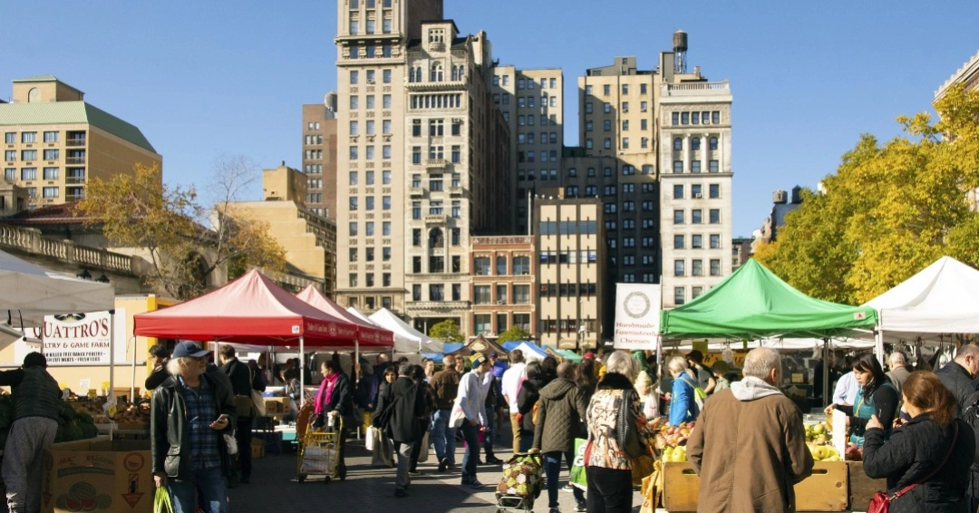 Farmers market in Union Square