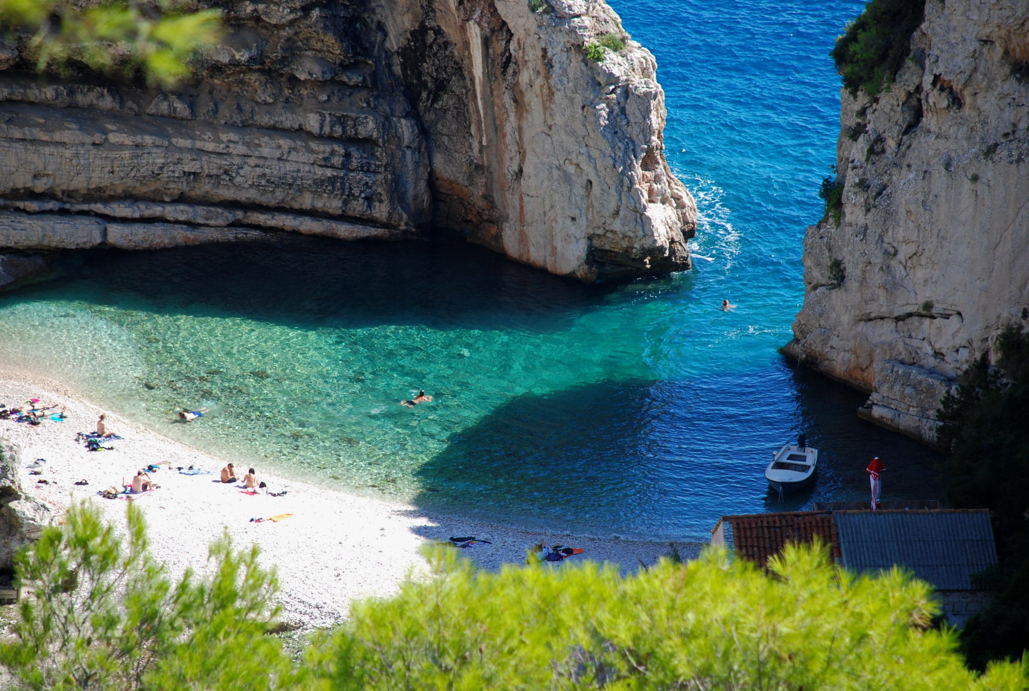 Stiniva Beach is one of the most beautiful places to visit in Croatia
