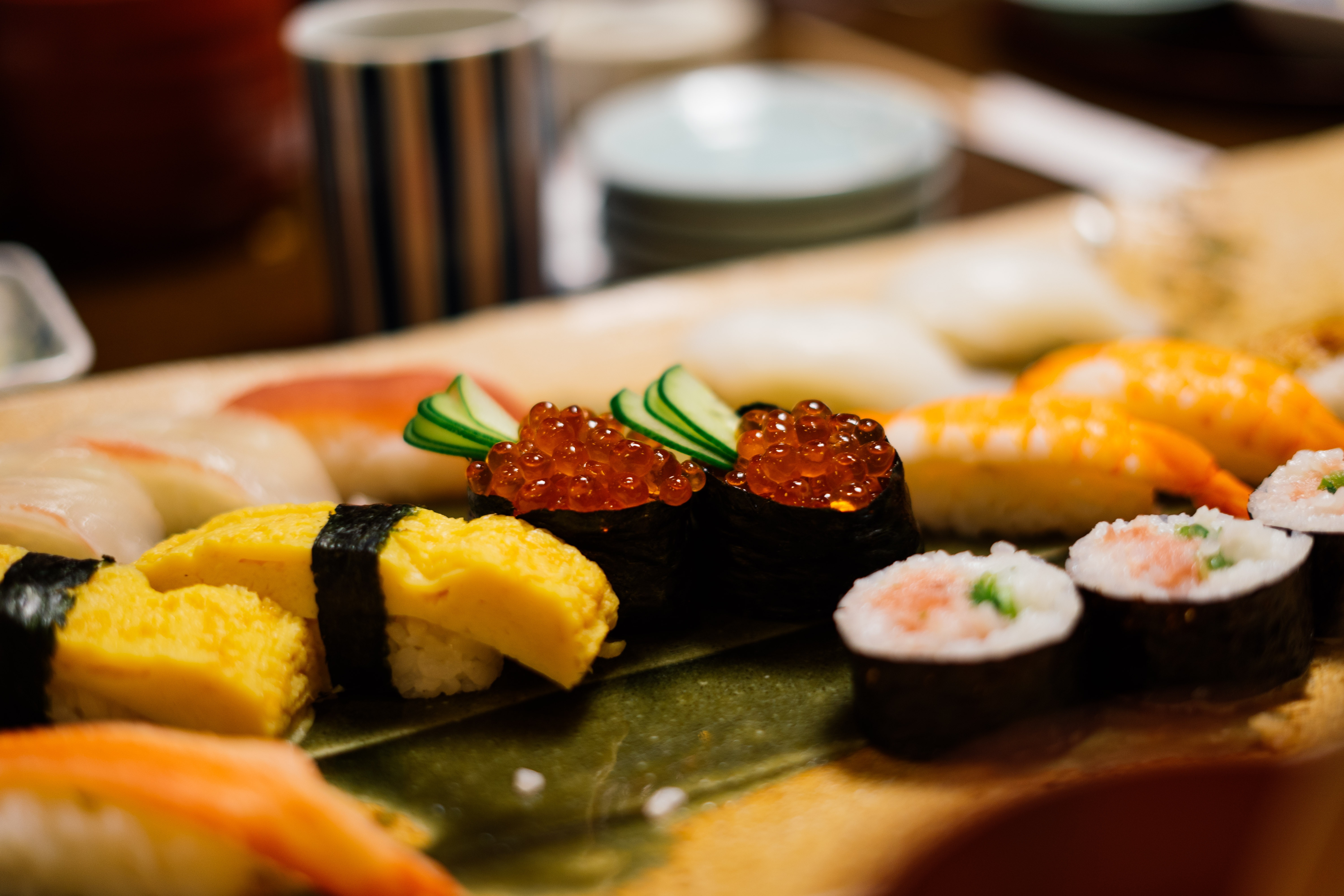 Eating sushi is one of the things to do in Tokyo at night in Japan